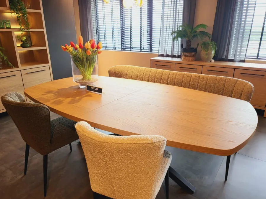 WoonMax Eettafel Mylo Deens Ovaal Lamulux uitschuifbaar - Diverse kleuren en 4 afmetingen Sale