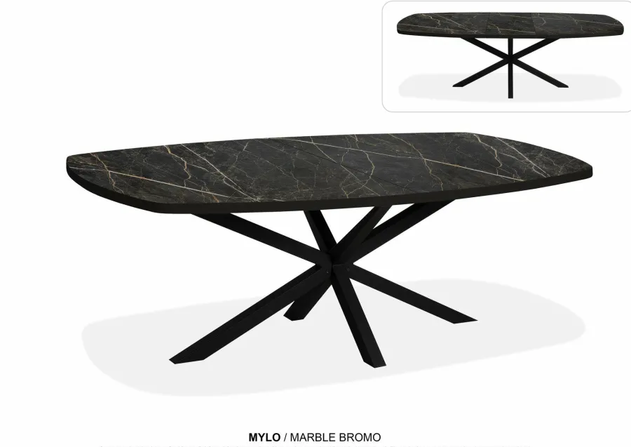 WoonMax Eettafel Mylo Deens Ovaal Lamulux uitschuifbaar - Diverse kleuren en 4 afmetingen Sale
