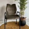 WoonMax Eettafelstoel Olympic - Antraciet, cognac, mosgroen Discount