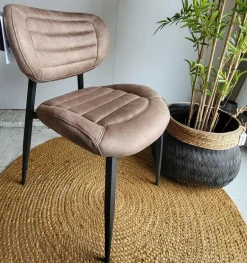 WoonMax Eettafelstoel Rikki Zorro - Antraciet, Sand of Taupe