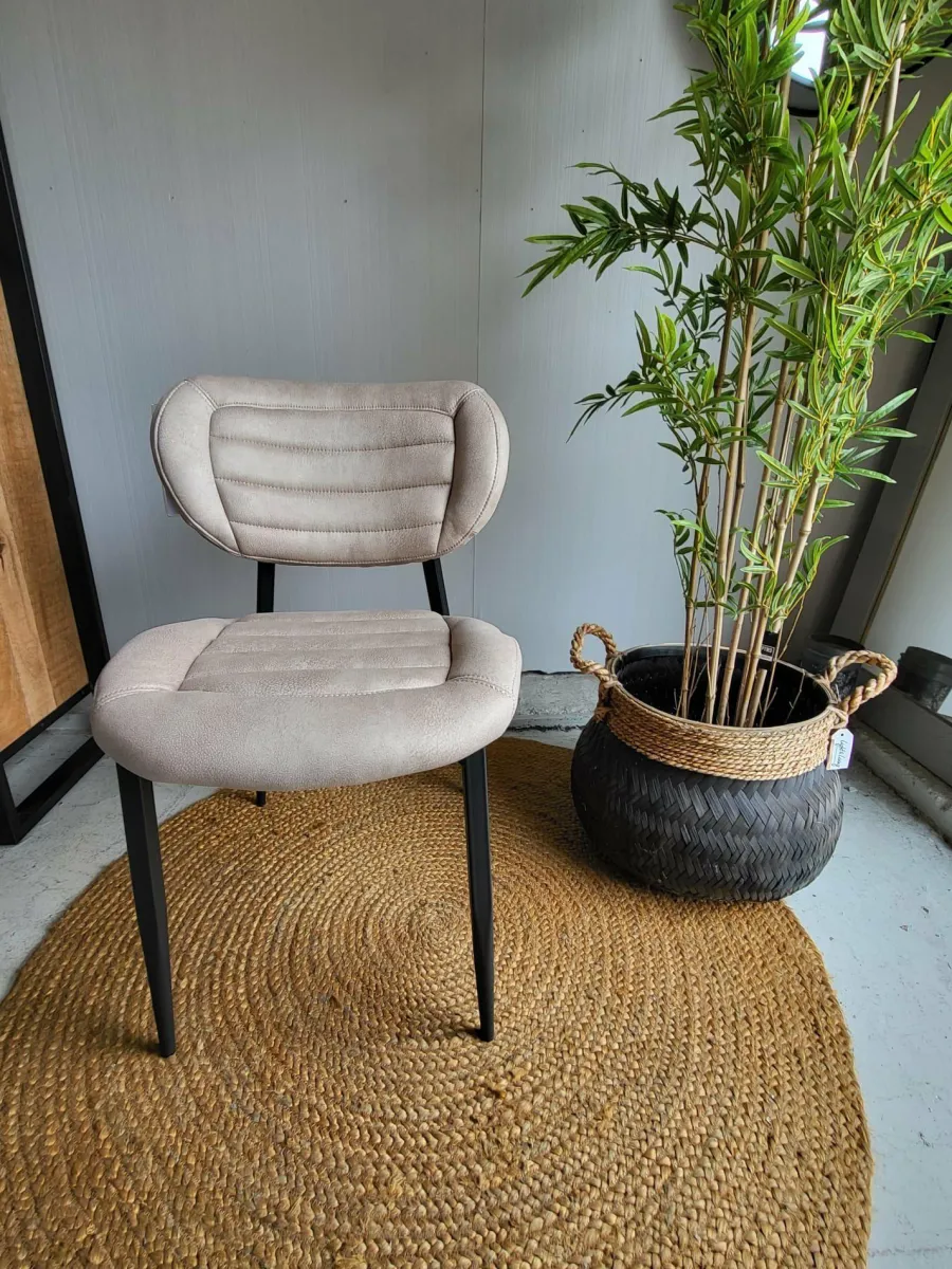 WoonMax Eettafelstoel Rikki Zorro - Antraciet, Sand of Taupe
