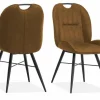 WoonMax Eettafelstoel Shelton - cognac, antraciet, zand en mosgroen Outlet