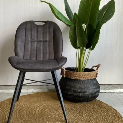 WoonMax Eettafelstoel Shelton - cognac, antraciet, zand en mosgroen Outlet