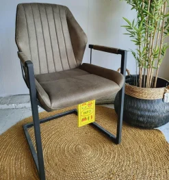 WoonMax Eettafelstoel Vera Zorro - Cognac, Antraciet en Groen New