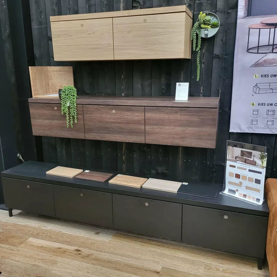 WoonMax Hangend TV meubel Keswick - 120 cm Blond Oak - Showroommodel Best