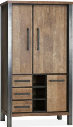 WoonMax Kinga Broodkast 3 dr/3la/3 open Lamulux Old Teak New