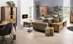 WoonMax Kinga Tv kast 200 cm 3 dr/2 open vak Lamulux Old Teak Clearance