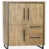 WoonMax Rimini barkast 3 deurs - 2 lades Lamulux mango Outlet