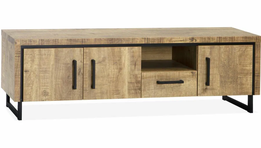 WoonMax Rimini TV meubel 3 deurs - 1 lade Lamulux mango 170 cm New