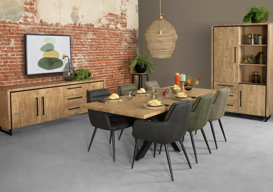 WoonMax Rimini TV meubel 3 deurs - 1 lade Lamulux mango 170 cm New