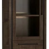 WoonMax Rimini Vitrinekast 1 deur glas - 2 lades Lamulux Dark mango Online