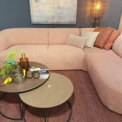 WoonMax Salontafel Harlow set van 2 - lamulux geborsteld gehamerd koper Clearance
