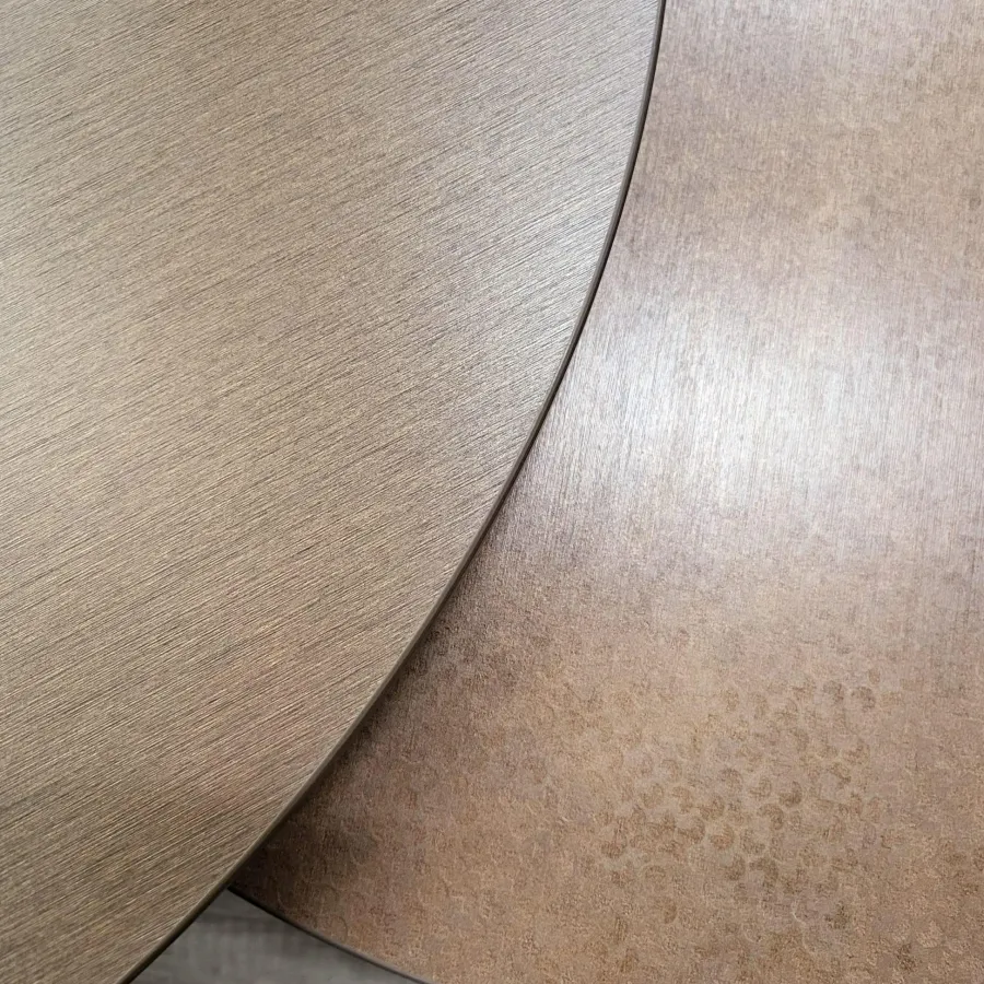 WoonMax Salontafel Harlow set van 2 - lamulux geborsteld gehamerd koper Clearance