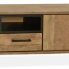 WoonMax Tv meubel Maldini Old teak - 3 deuren en 1 lade - 175 cm Clearance