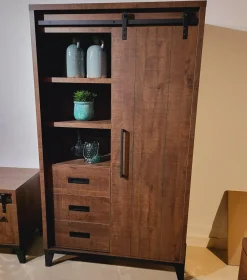 WoonMax Vigo Dark Mango opbergkast Lamulux