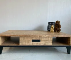 WoonMax Vigo Dark Mango salontafel lamulux met 1 lade Sale