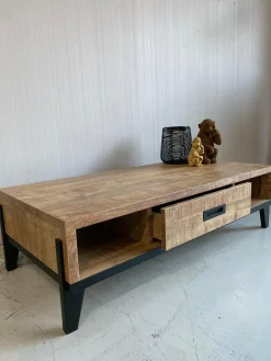 WoonMax Vigo Mango salontafel lamulux met 1 lade Outlet
