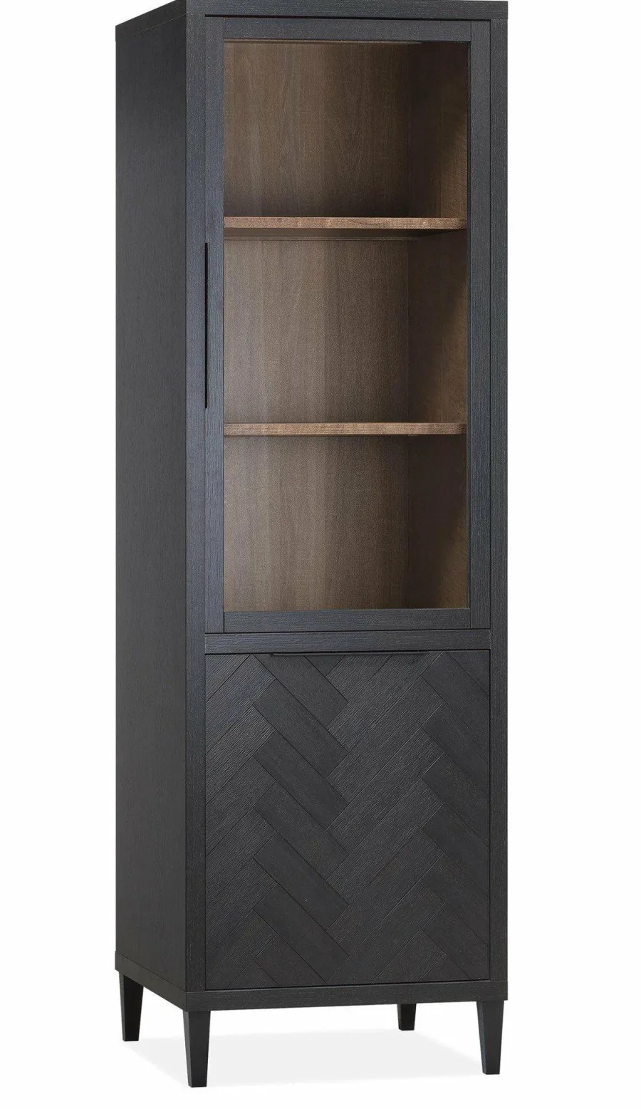 WoonMax Vitrinekast Gamma Old Piano - 1 glazen deur en 1 dichte deur Clearance
