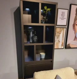 WoonMax Wandkast Milanello 1 deur en 6 open vakken Discount