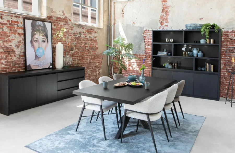 WoonMax Wandkast Milanello 3 deurs en 6 open vakken Clearance