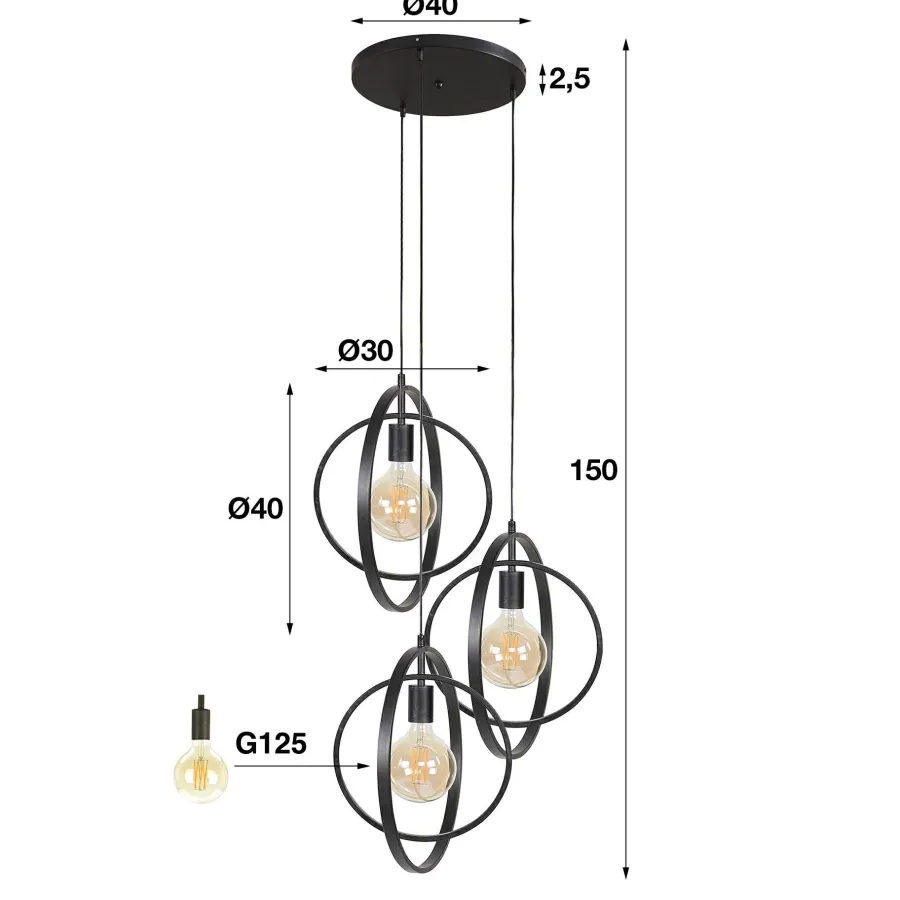 WoonStijl Hanglamp 3L Turn around getrapt Sale