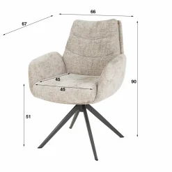 WoonStijl Armstoel lounge Rich taupe Discount