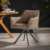 WoonStijl Armstoel raster draaibaar Boucle taupe Discount