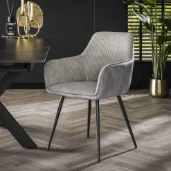 WoonStijl Armstoel Rib Zilverkleurig mix Clearance