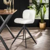 WoonStijl Barstoel Comfort draaibaar Boucle Wit Clearance