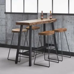 WoonStijl Barstoel houten zitting acacia Hot