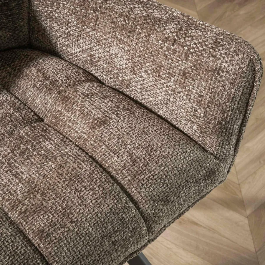 WoonStijl Barstoel raster draaibaar Rich Taupe Best