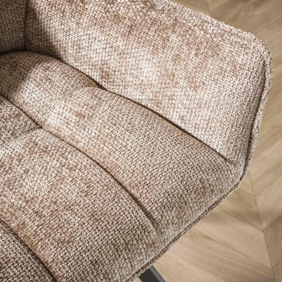 WoonStijl Barstoel raster draaibaar Rich Zandkleur Outlet