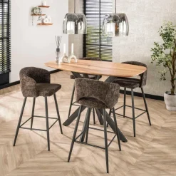 WoonStijl Barstoel Salon Tissee cargo bruin New