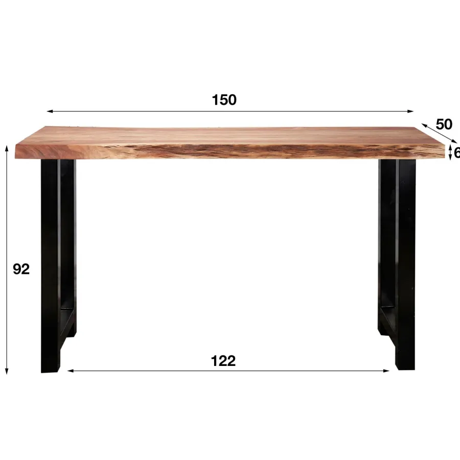 WoonStijl Bartafel boomstam 150 bladdikte 60 mm / Massief acacia naturel