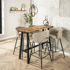 WoonStijl Bartafel live edge 2+3 dik / massief Acacia naturel Best