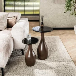 WoonStijl Bijzettafel M druppel Eclipse koper antiek finish