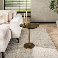 WoonStijl Bijzettafel M Eclipse Goud antiek finish Clearance