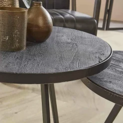 WoonStijl Bijzettafel set van 2 Yucon black Online