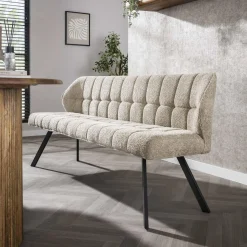 WoonStijl Eetkamerbank Raster 180 cm boucle Zand Discount