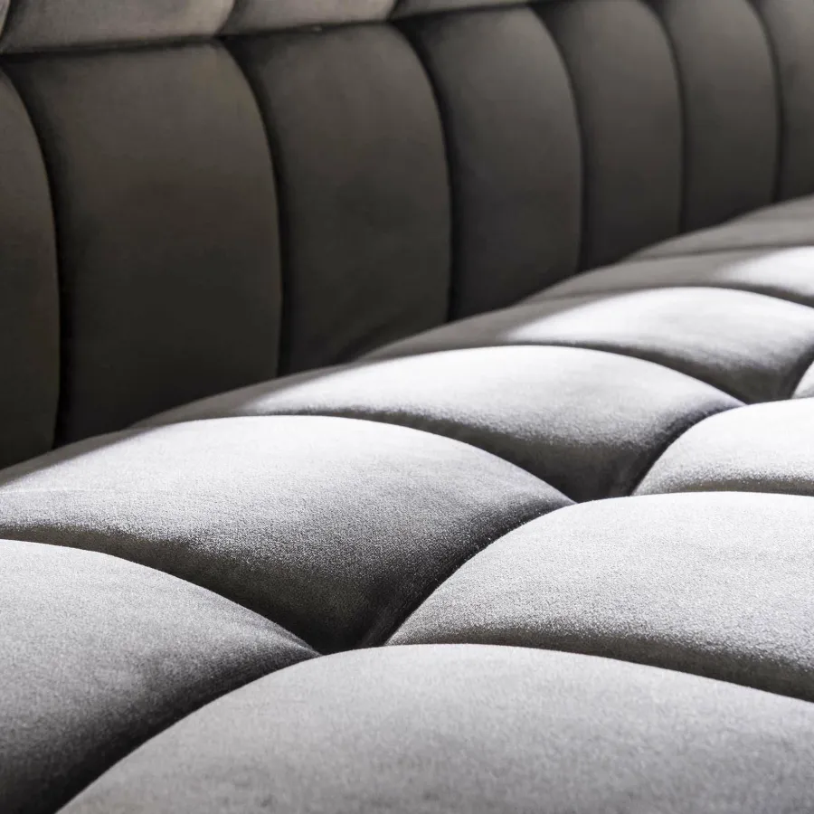 WoonStijl Eetkamerbank raster 180 velvet antraciet Clearance