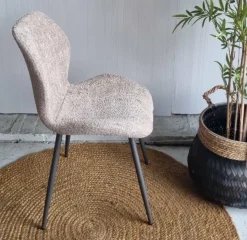 WoonStijl Eetkamerstoel Lende Boucle zandkleur Clearance