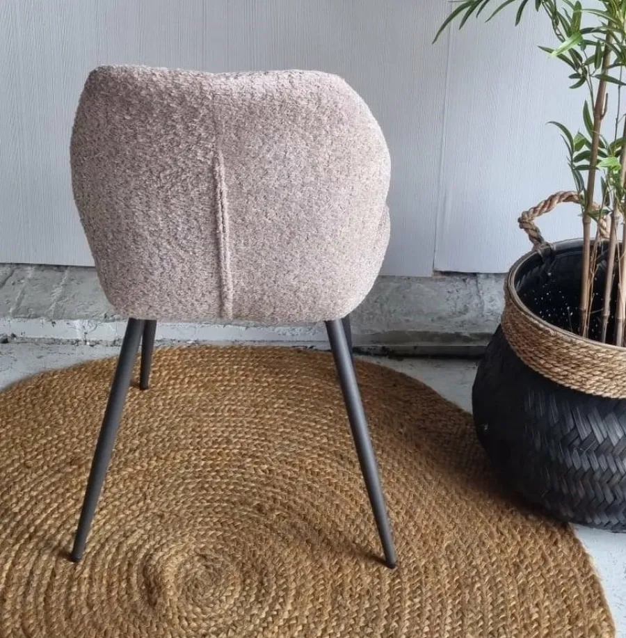 WoonStijl Eetkamerstoel Lende Boucle zandkleur Clearance