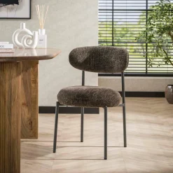 WoonStijl Eetkamerstoel round Tissee cargo bruin Clearance