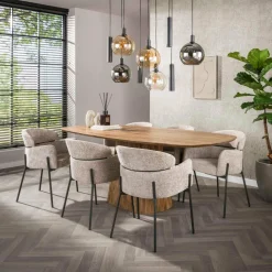 WoonStijl Eetkamerstoel ronde rug Curva Hoven Zand New
