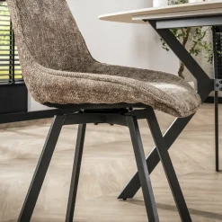 WoonStijl Eetkamerstoel Swivel - Rich champagne Clearance