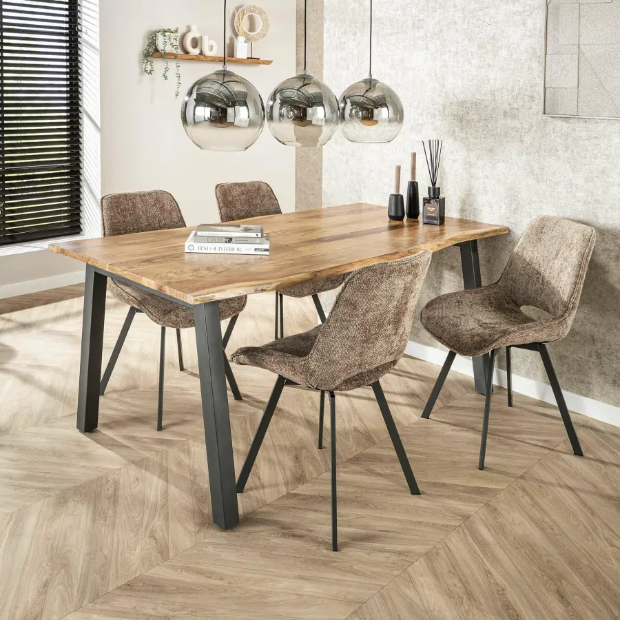 WoonStijl Eetkamerstoel Swivel - Rich champagne Clearance