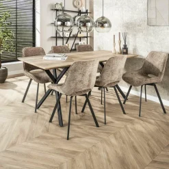 WoonStijl Eetkamerstoel Swivel - Rich champagne Clearance