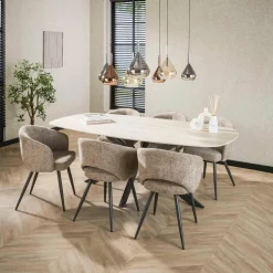 WoonStijl Eetkamertafel 215 deens ovaal Romano Outlet