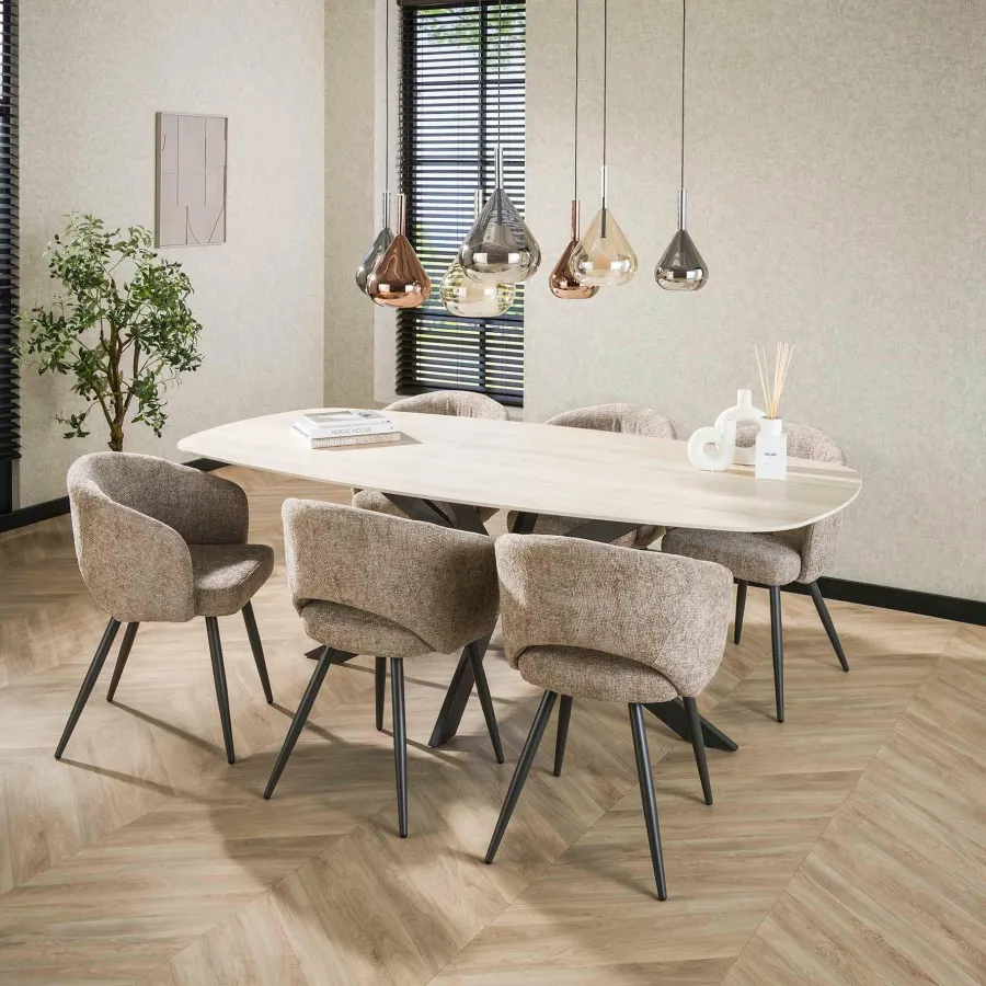 WoonStijl Eetkamertafel 180 deens ovaal Romano Online