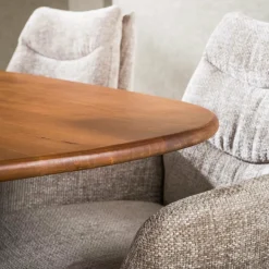 WoonStijl Eetkamertafel 180 Cliff ovale buis mango Clearance
